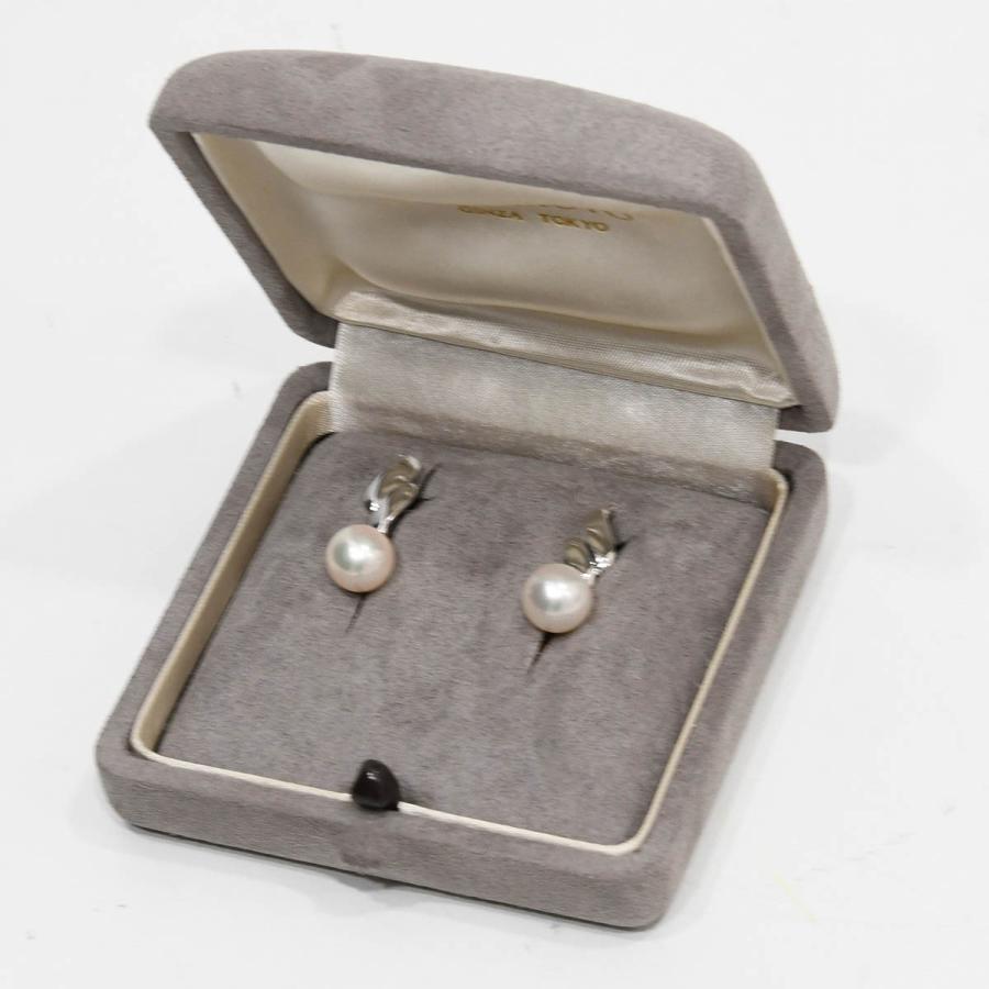 質屋 仕上済 MIKIMOTO ミキモト パール イヤリング K18 約6.3g