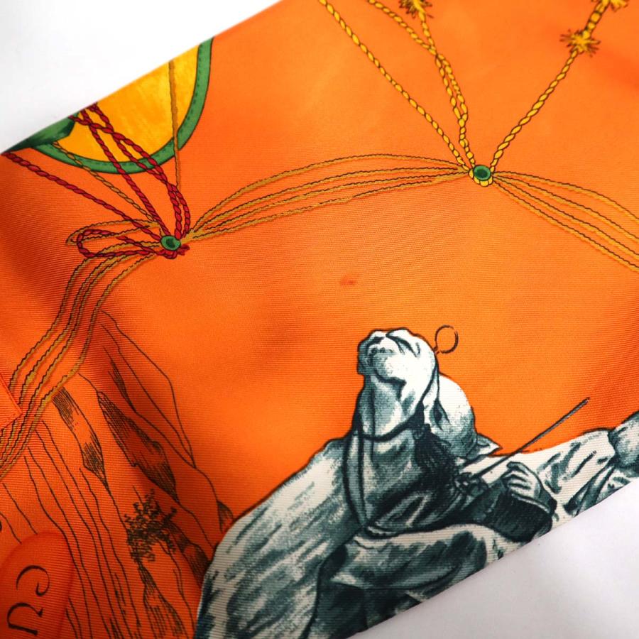 質屋 エルメス HERMES 服 オレンジ シャツ 40 サイズ シルク CUIRS DU