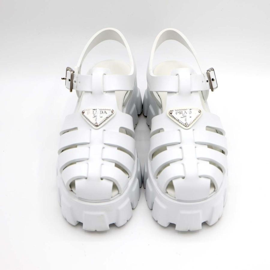 質屋 PRADA プラダ モノリス ラバー サンダル トライアングルロゴ