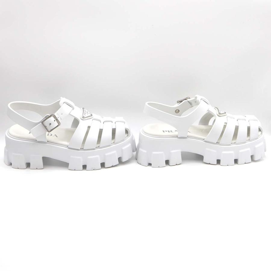 質屋 PRADA プラダ モノリス ラバー サンダル トライアングルロゴ