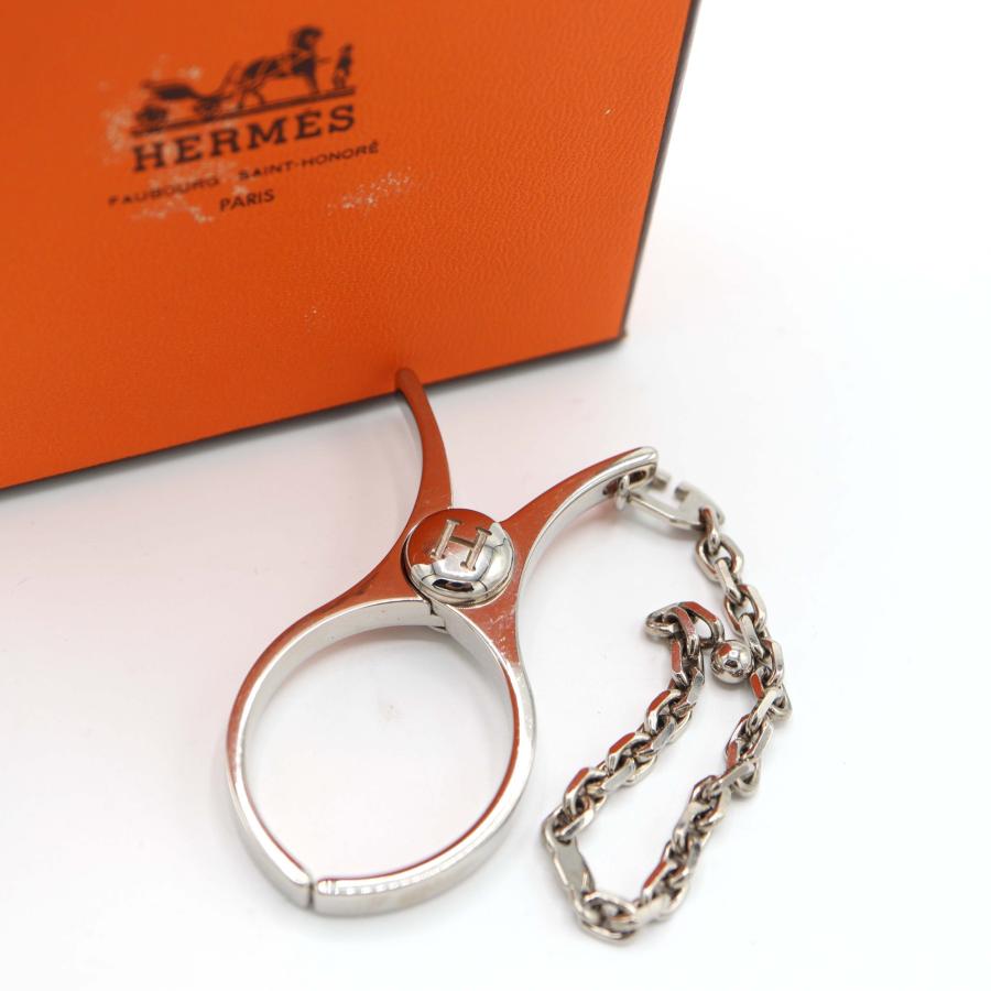 質屋 HERMES エルメス グローブホルダー グローブクリップ シルバー