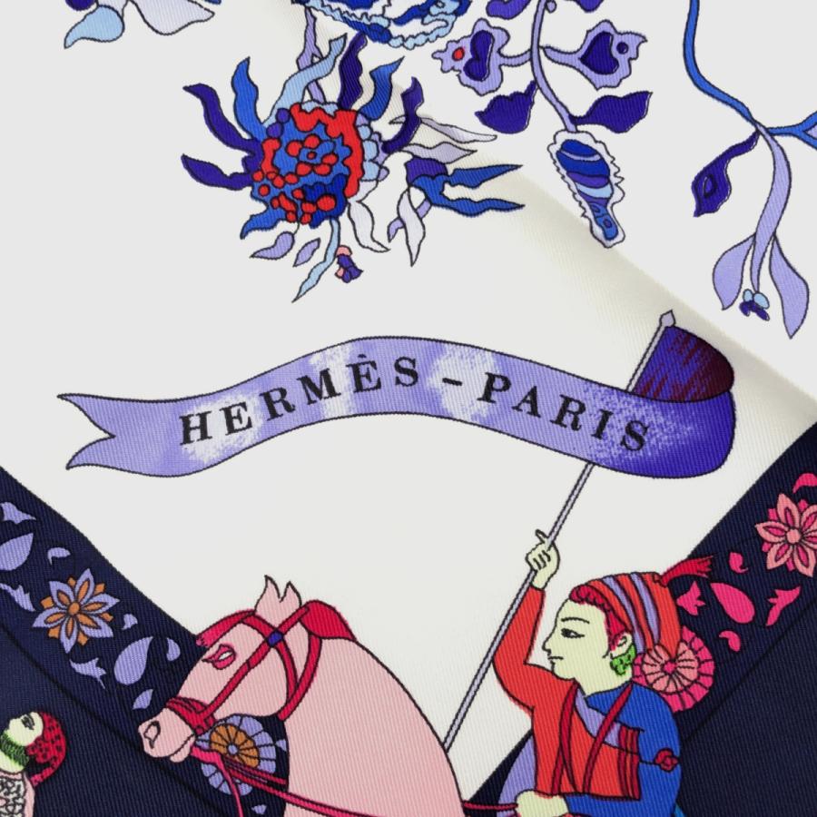 質屋 美品 HERMES エルメス カレ90 fantaisies indiennes 眩惑のインド