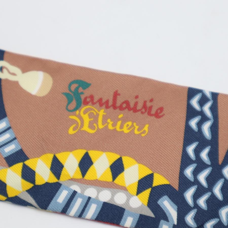 質屋 HERMES エルメス ツイリー Fantaisie d'Etriers 鎧の幻想 シルク
