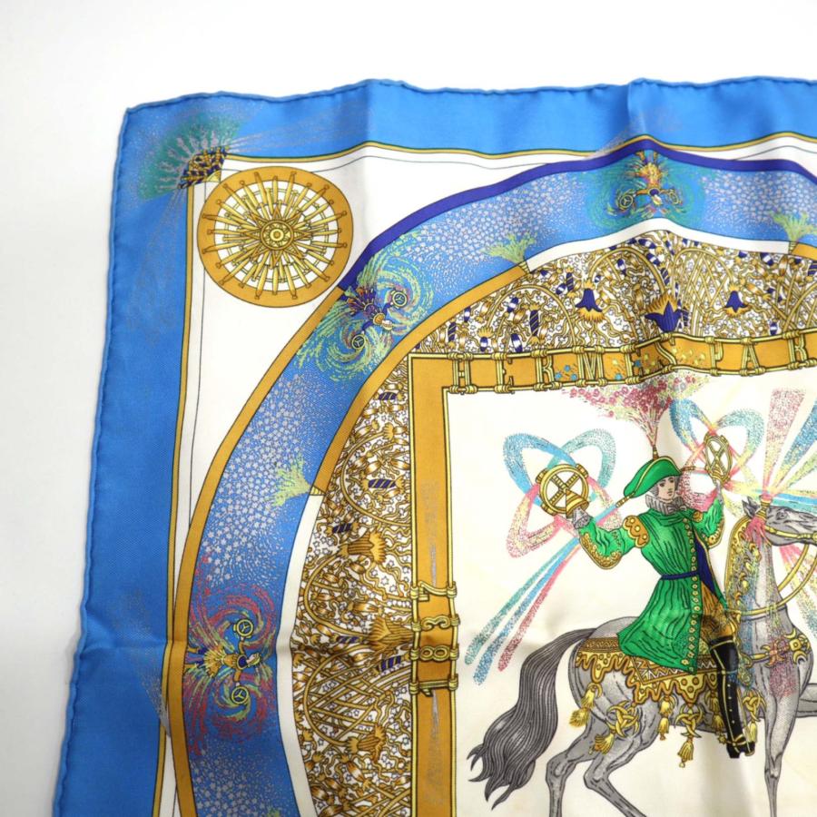 質屋 HERMES エルメス スカーフ カレ45 プチカレ FEUX DARTIFICE 技巧