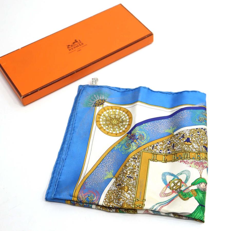 質屋 HERMES エルメス スカーフ カレ45 プチカレ FEUX DARTIFICE 技巧
