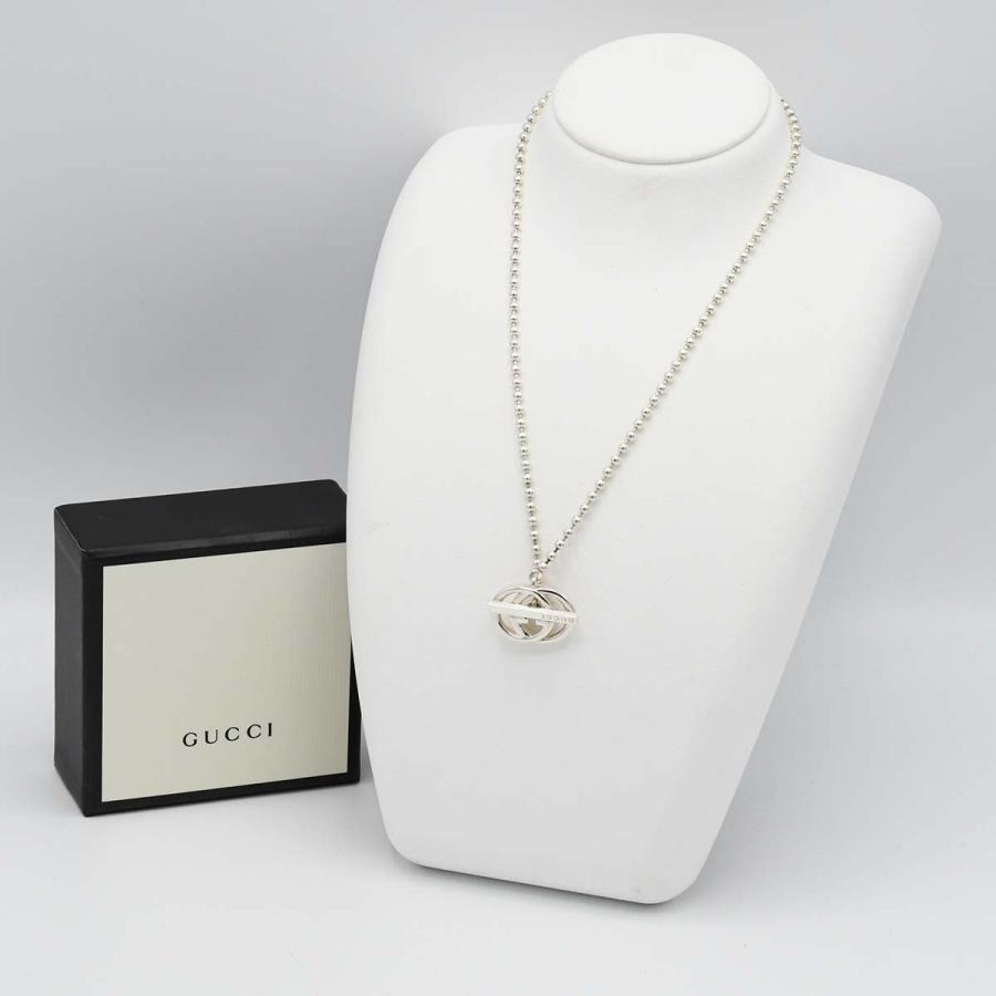 GUCCI グッチ ネックレスインターロッキング シルバー GG 925 箱あり 質屋 GUCCI グッチ ネックレス インターロッキングG GG シルバー