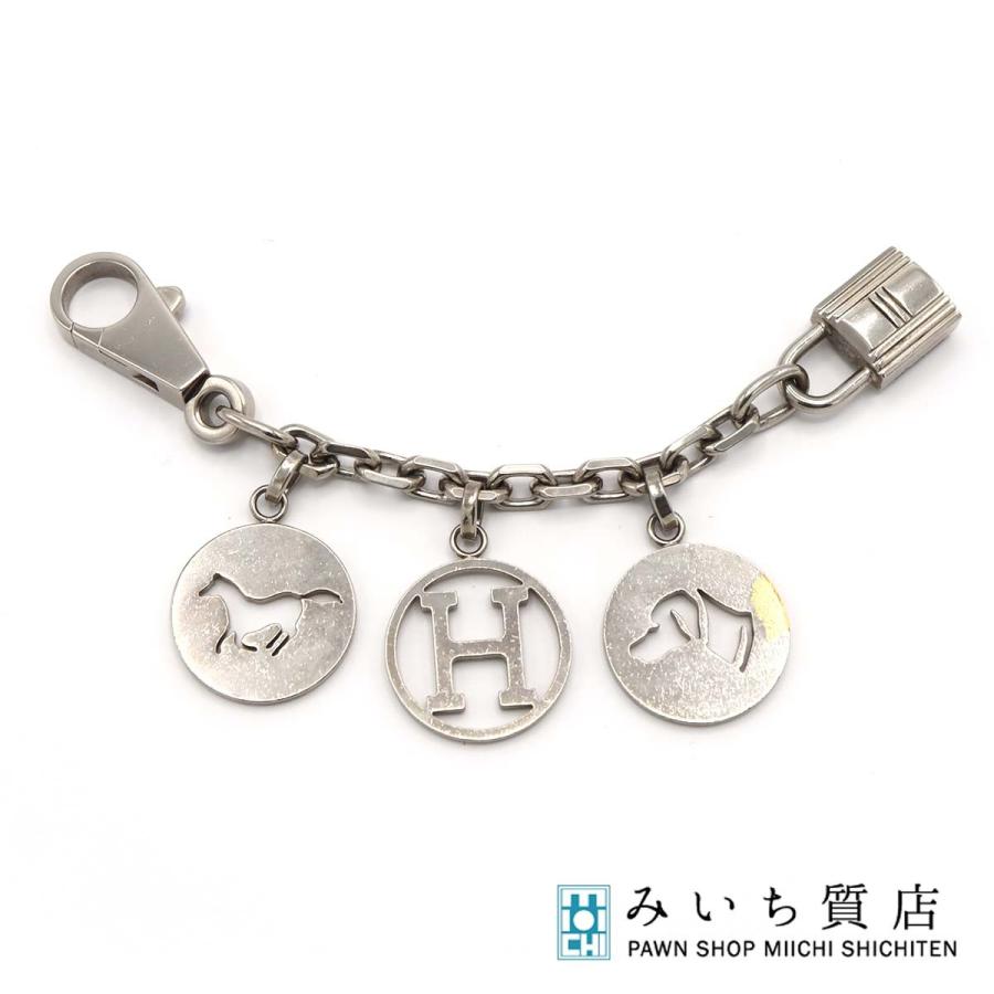質屋 HERMES エルメス アミュレット4 ブルロック キーホルダー