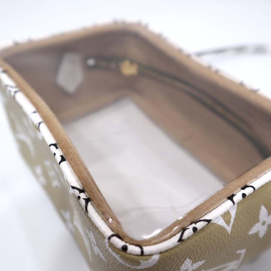 質屋 LV ビーチ ポーチ M67610 モノグラム ジャイアント ハンドバッグ カーキ ルイヴィトン LOUIS VUITTON クリア H9695 みいち質店_5