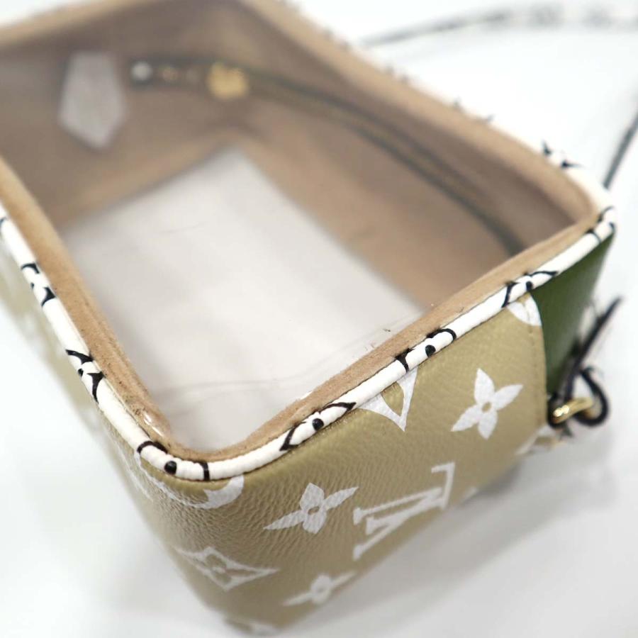 質屋 LV ビーチ ポーチ M67610 モノグラム ジャイアント ハンドバッグ カーキ ルイヴィトン LOUIS VUITTON クリア H9695 みいち質店_6