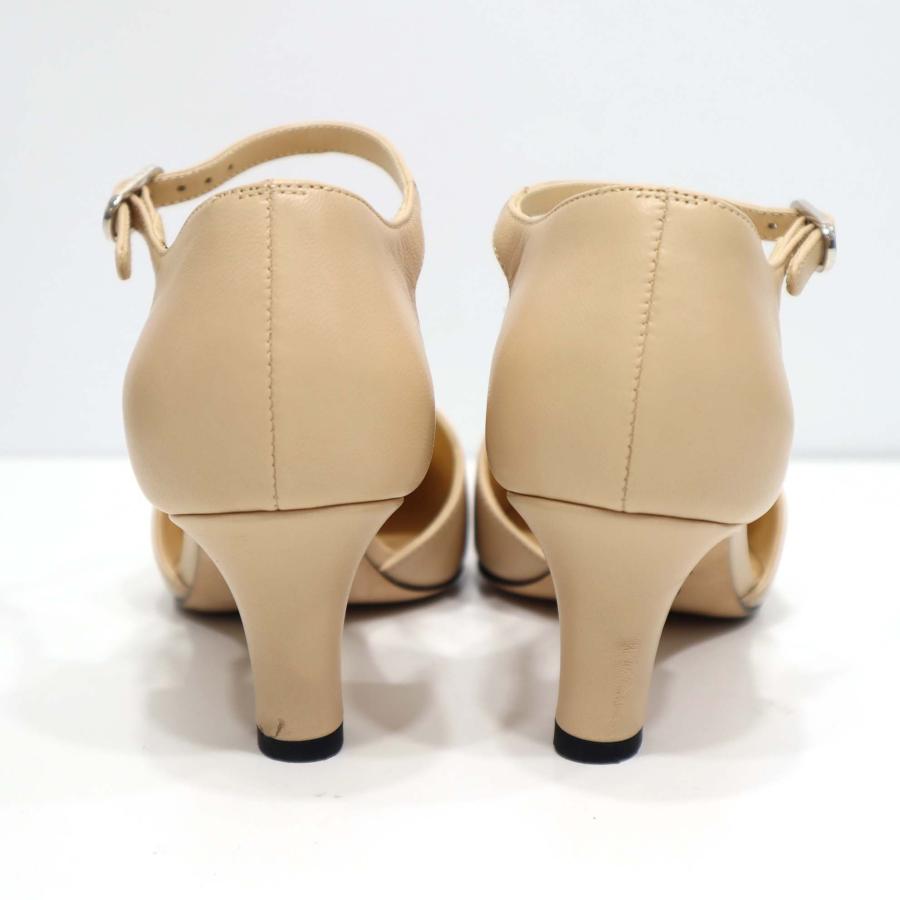 質屋 CHANEL シャネル ヒール G32857 37C 23.5cm ベージュ パンプス