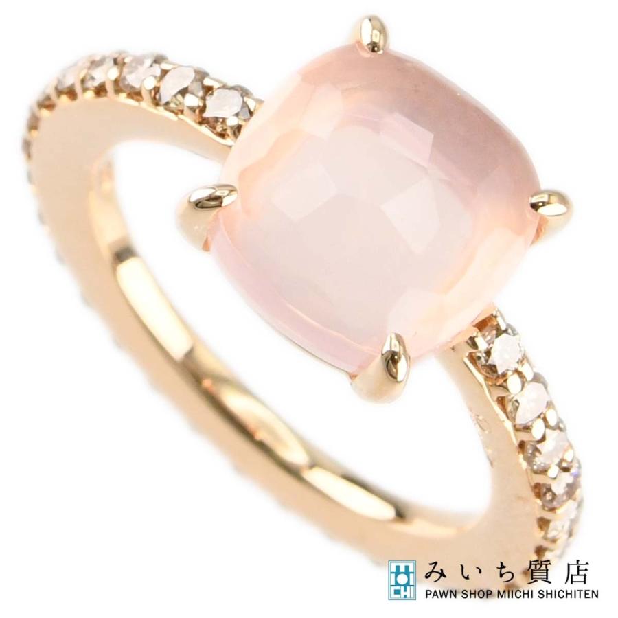 Pomellato ポメラートサッビアスクエアリング 質屋 仕上済 Pomellato ポメラート ヌードスクエア リング ピンク 約