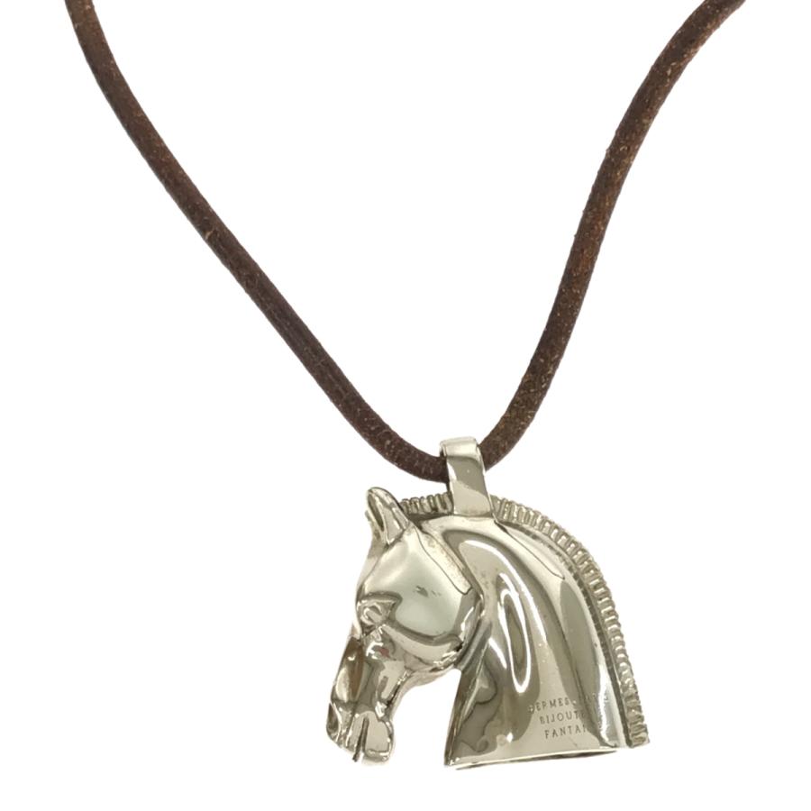 noriko0908nnエルメス シュバルホース ネックレス 質屋 HERMES エルメス ネックレス シュバルホース 馬 総重量約38.8g