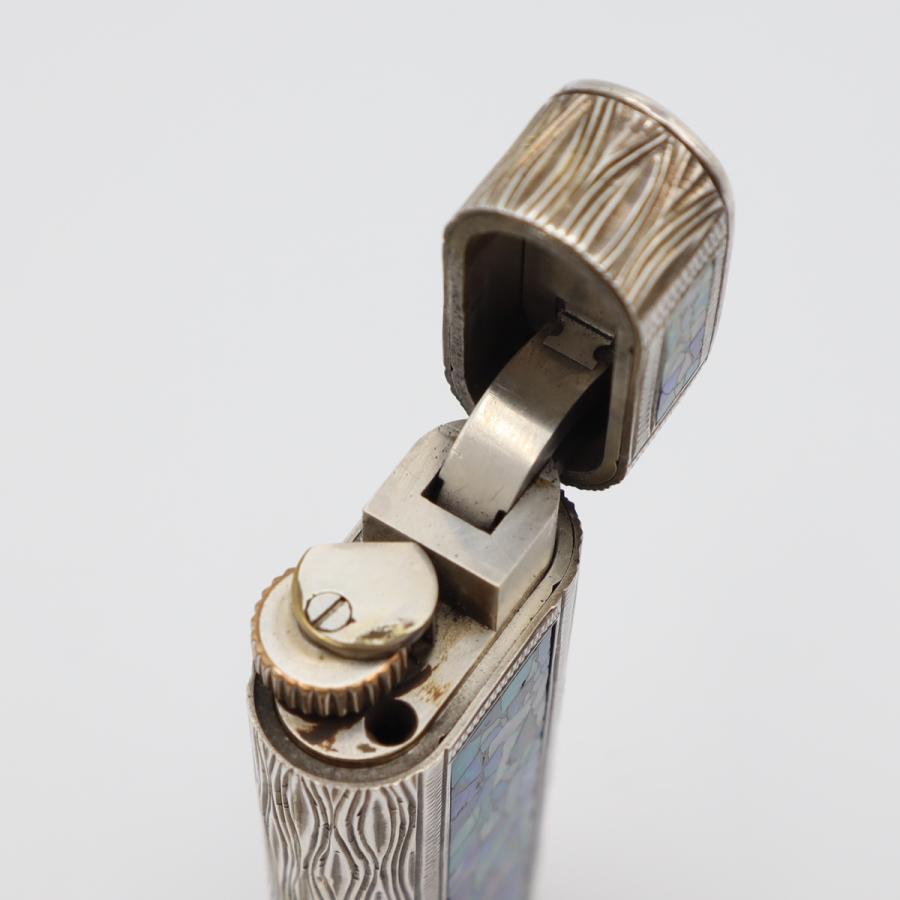 質屋 Cartier カルティエ ガスライター モザイクオパール シルバーカラー ローラー式 喫煙具 着火未確認 M619-3 みいち質店の画像