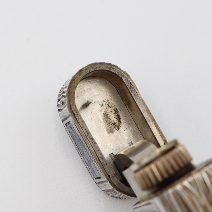 質屋 Cartier カルティエ ガスライター モザイクオパール シルバーカラー ローラー式 喫煙具 着火未確認 M619-3 みいち質店の画像
