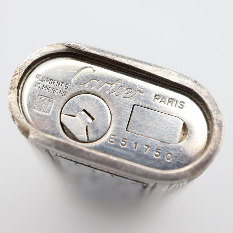 質屋 Cartier カルティエ ガスライター モザイクオパール シルバーカラー ローラー式 喫煙具 着火未確認 M619-3 みいち質店の画像