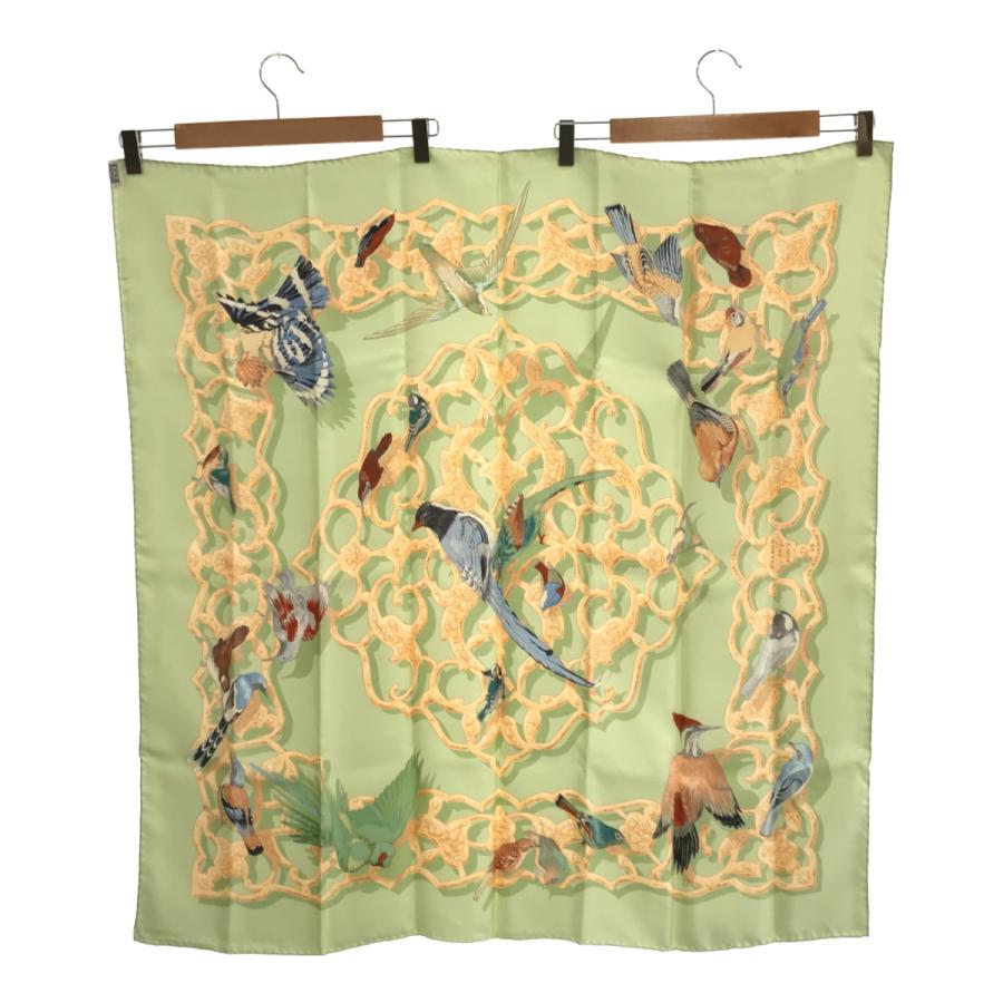 ◇エルメス◇シルク/カレ90/インドとヒマラヤの小鳥たち/スカーフ/タグ付き 質屋 エルメス HERMES カレ90 スカーフ インドとヒマラヤの小鳥たち