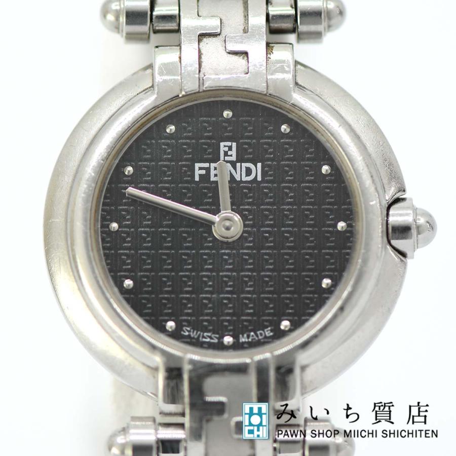 フェンディ 750L ズッカ シルバー 黒文字盤 QZ 腕時計 質屋 腕時計 フェンディ 750L 黒文字盤 ズッカ柄 QZ クォーツ 2023.7