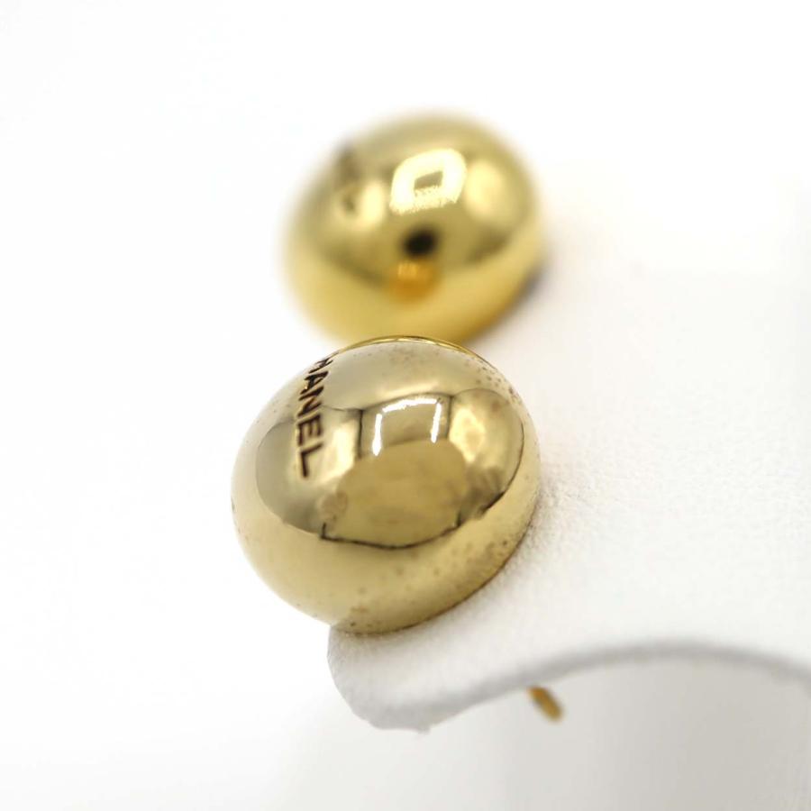 質屋 CHANEL シャネル ピアス ロゴ ボール ゴールドカラー 約11g