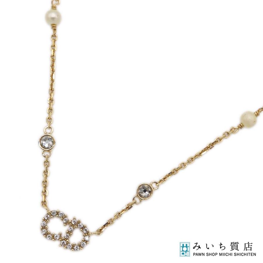質屋 Christian Dior ディオール ネックレス CDロゴ フェイク