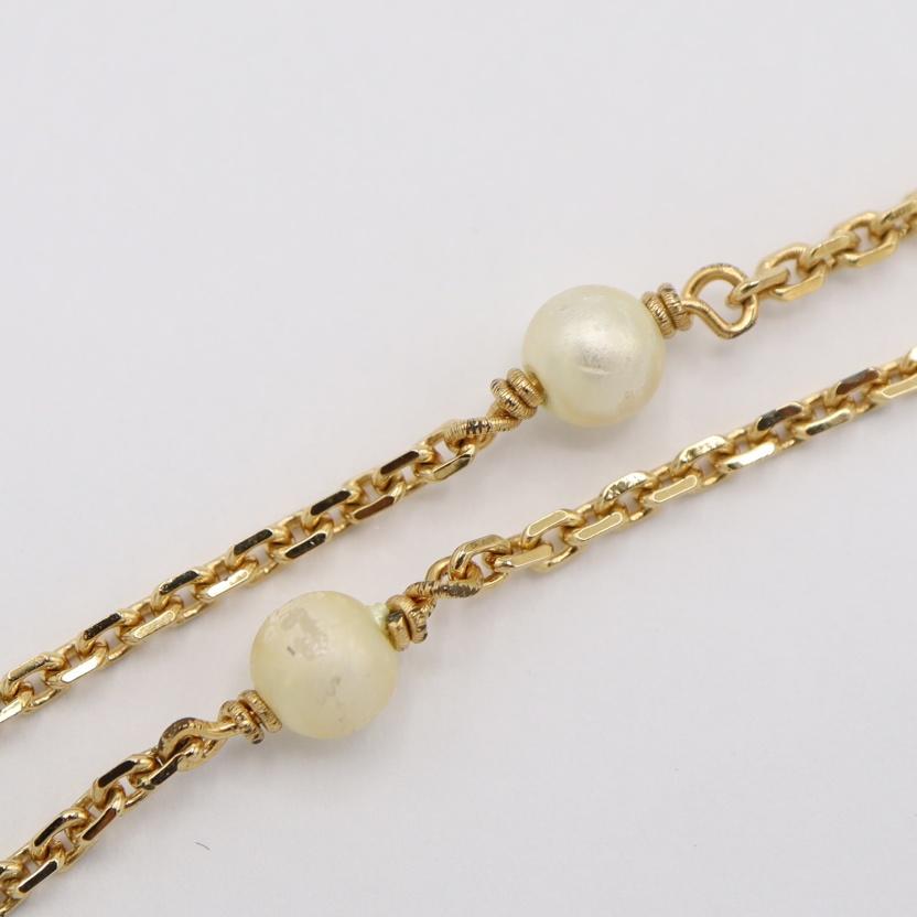 Dior パール付き ネックレス Christian Dior クリスチャンディオール CDアイコンロゴ