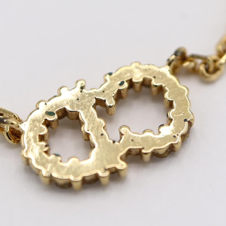 Christian Dior CDロゴ ネックレス ペンダント パール ゴールド 質屋 Christian Dior ディオール ネックレス CDロゴ フェイク