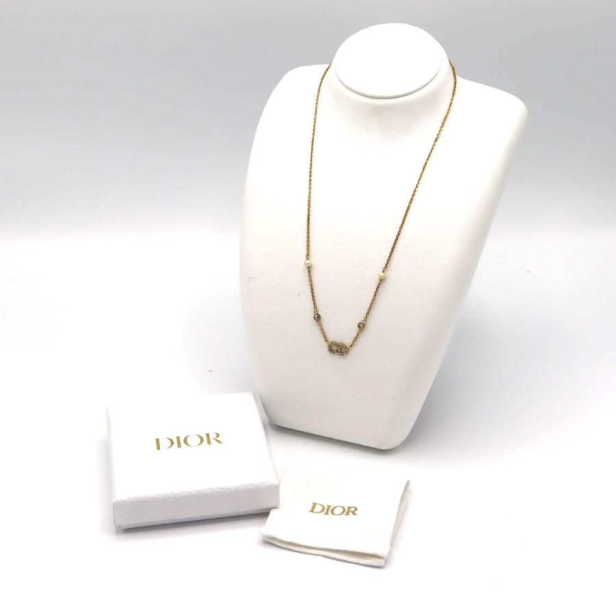 Dior パール付き ネックレス Christian Dior クリスチャンディオール CDアイコンロゴ