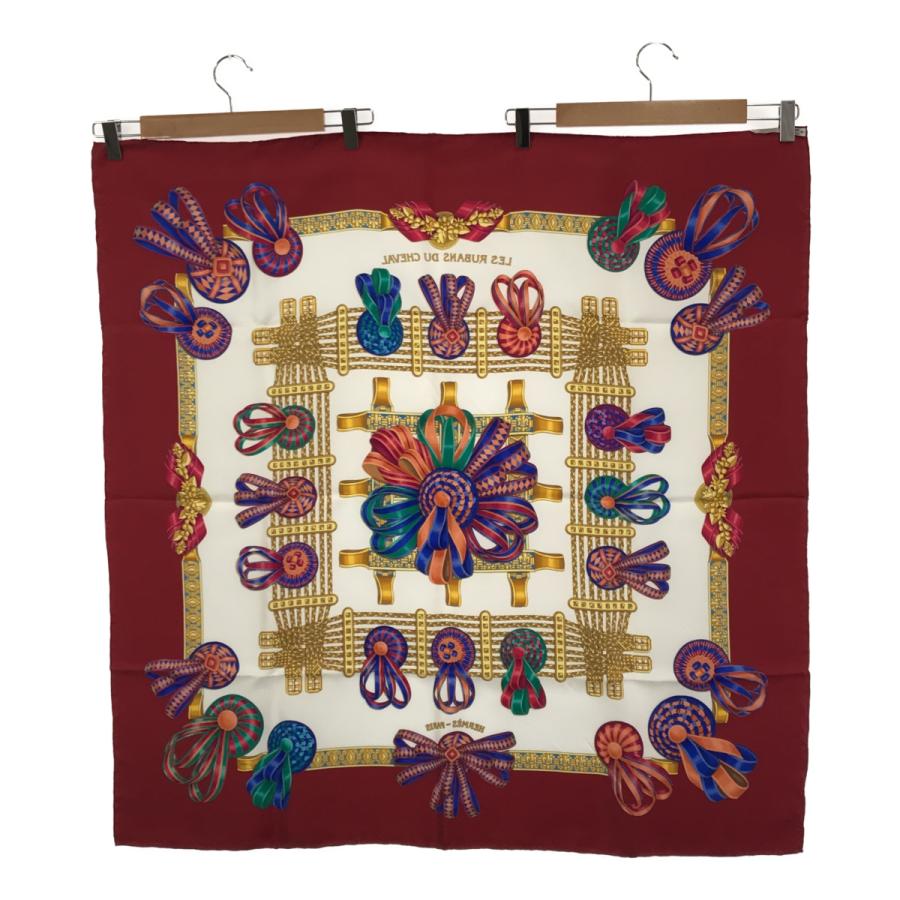 【極美品】HERMES エルメス カレ90 馬のリボン ピンク シルク スカーフ 質屋 エルメス HERMES スカーフ カレ90 LES RUBANS DU CHEVAL 馬