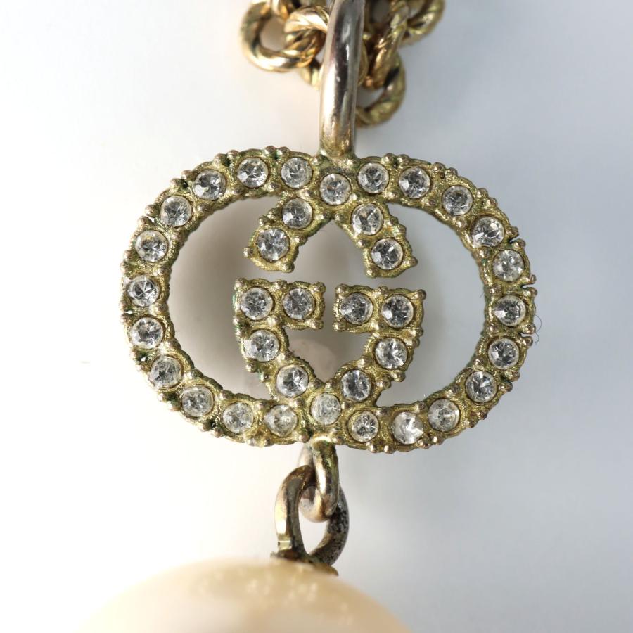 質屋 GUCCI グッチ ネックレス 4218G 8402 フェイクパール ライン