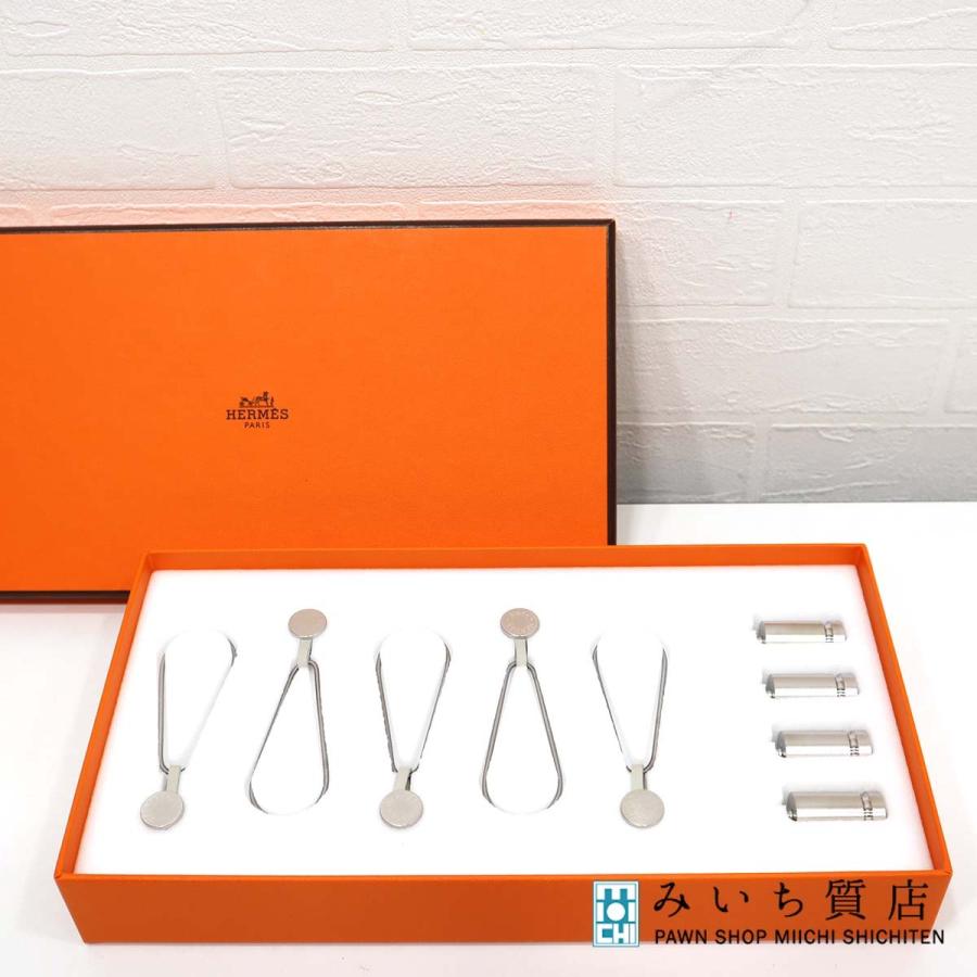 質屋 未使用 HERMES エルメス マグネット式 スカーフホルダー FIXATION 