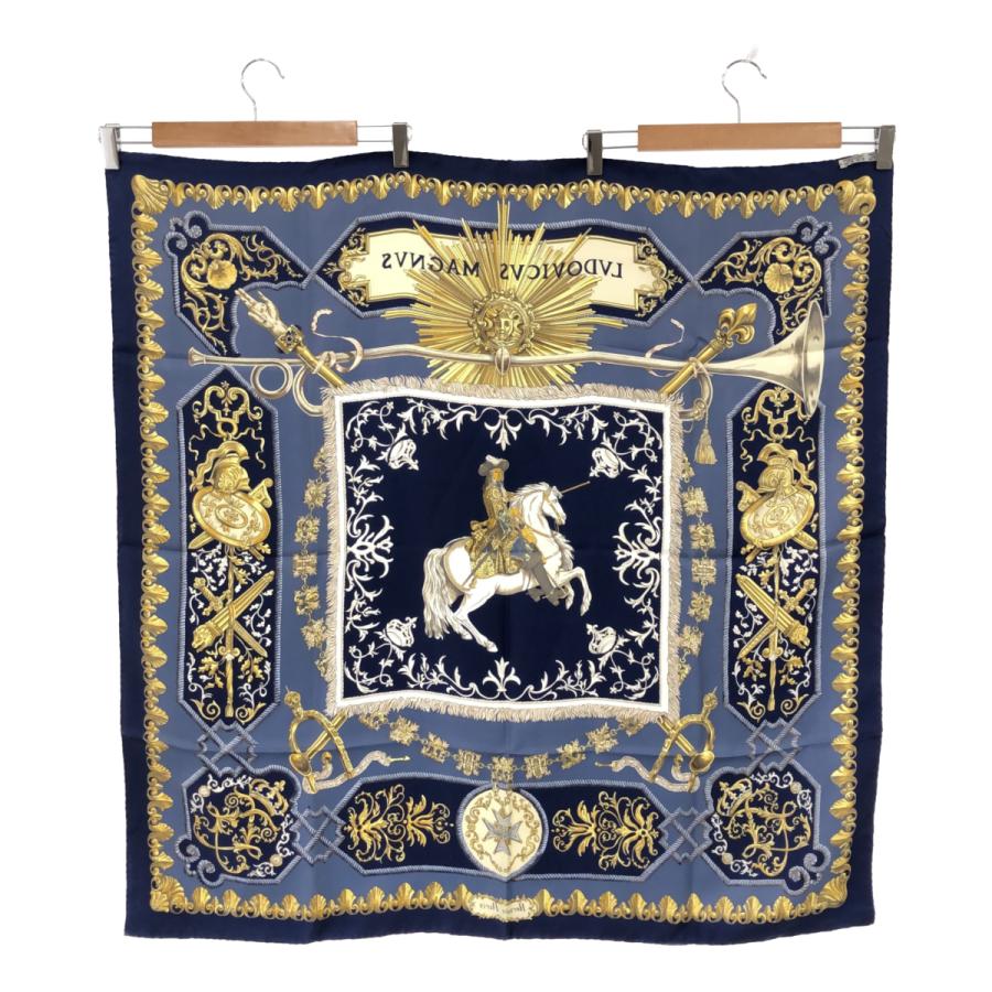 HERMES 馬車デザイン スカーフ　90cm✖️90cm HERMES エルメス スカーフ カレ90 シルクツイル 馬車モチーフ