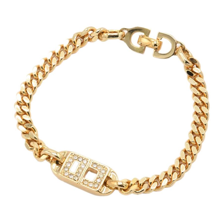 質屋 Christian Dior ディオール ブレスレット ロゴ ラインストーン