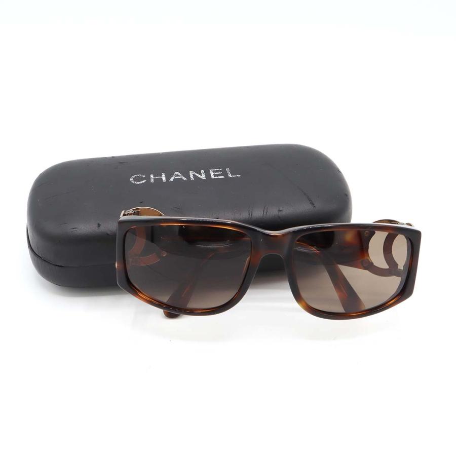 質屋 CHANEL シャネル サングラス 度なし ココマーク べっ甲 ブラウン