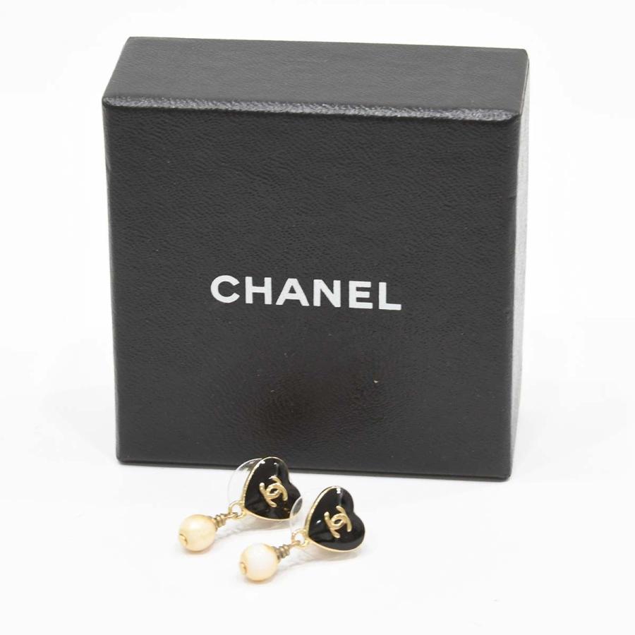 CHANEL ココマーク フェイクパール ピアス 両耳用 質屋 CHANEL シャネル ピアス ハート ココマーク フェイクパール 04A