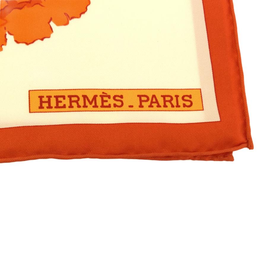 質屋 未使用 エルメス HERMES カレ90 Les Pivoines 芍薬 シャクヤク