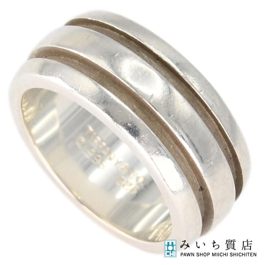☆美品☆Tiffany & Co. ティファニーアトラスグルーブドダブルリング 質屋 TIFFANY＆Co. ティファニー リング 指輪 アトラス グルーブド