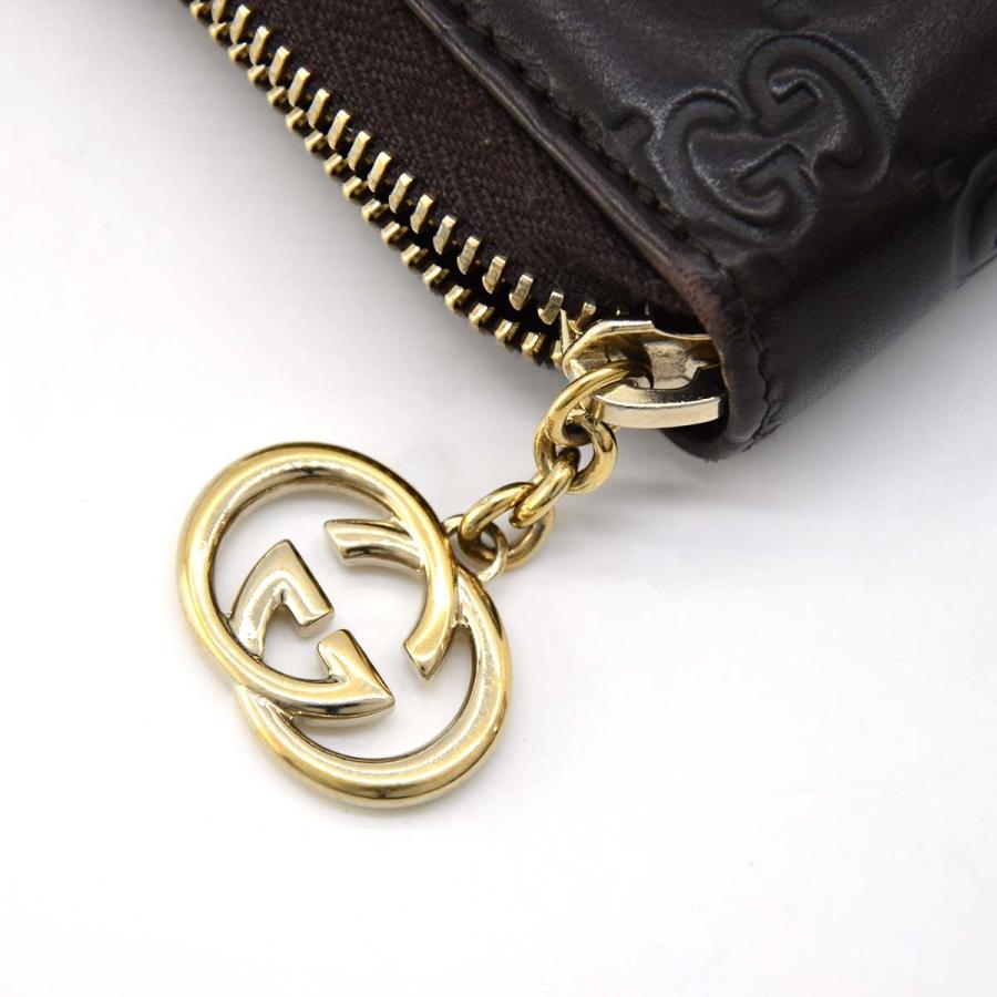 質屋 財布 GUCCI グッチ 307982 ラウンドファスナー ブラウン