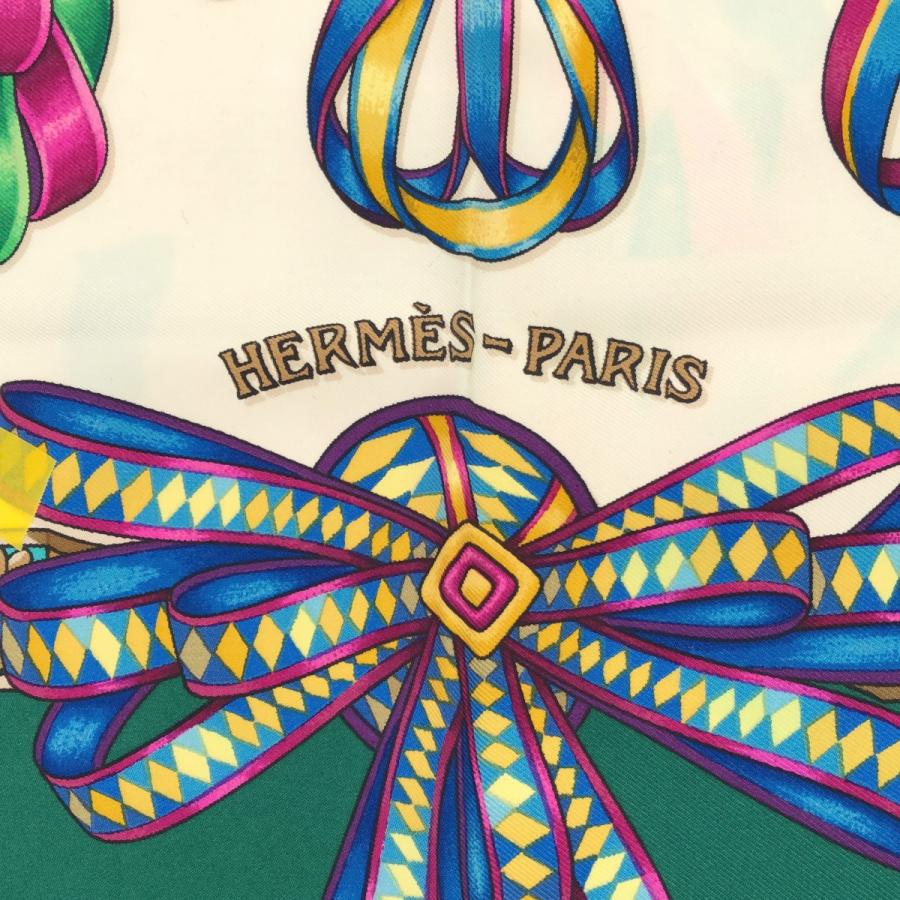 質屋 HERMES エルメス スカーフ カレ90 LES RUBANS DU CHEVAL 馬の