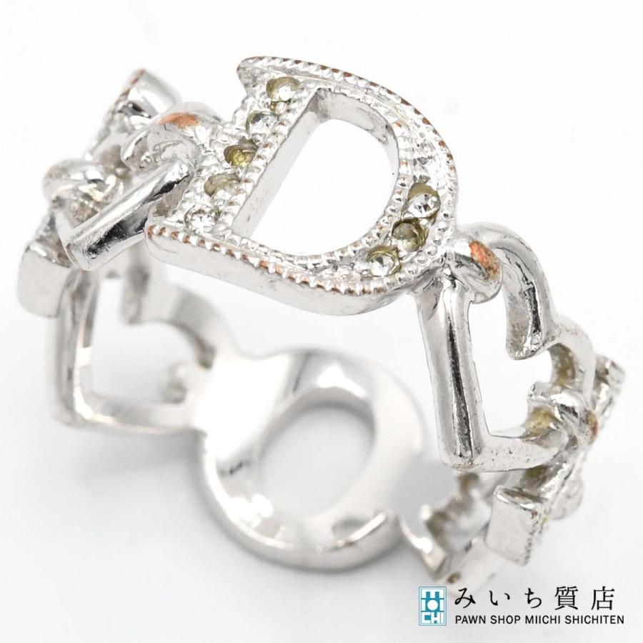 質屋 Christian Dior ディオール リング 指輪 ラインストーン ハート