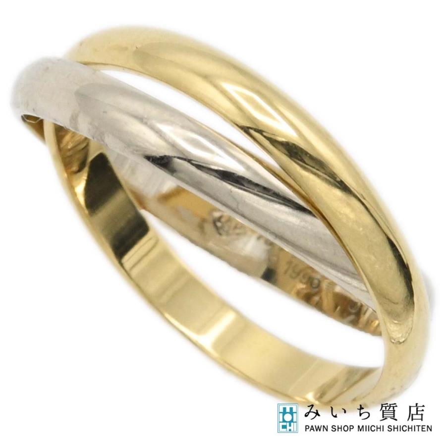 質屋 仕上げ済 Cartier カルティエ リング トリニティ 2連 750YG/WG