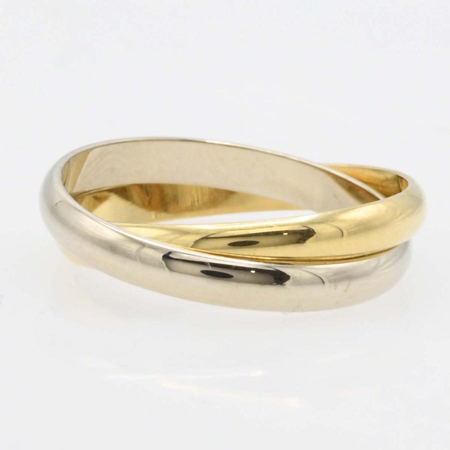 質屋 仕上げ済 Cartier カルティエ リング トリニティ 2連 750YG/WG