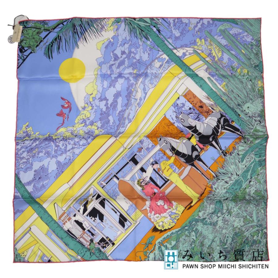 質屋 未使用 HERMES エルメス カレ70 スカーフ Rendez-Vous Galant