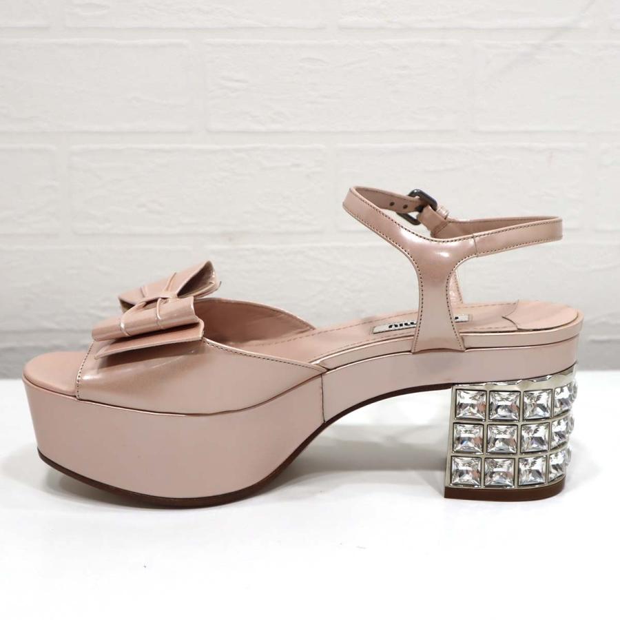 miumiu ミュウミュウ☆厚底3D立体リボンハイヒールサンダルパンプス