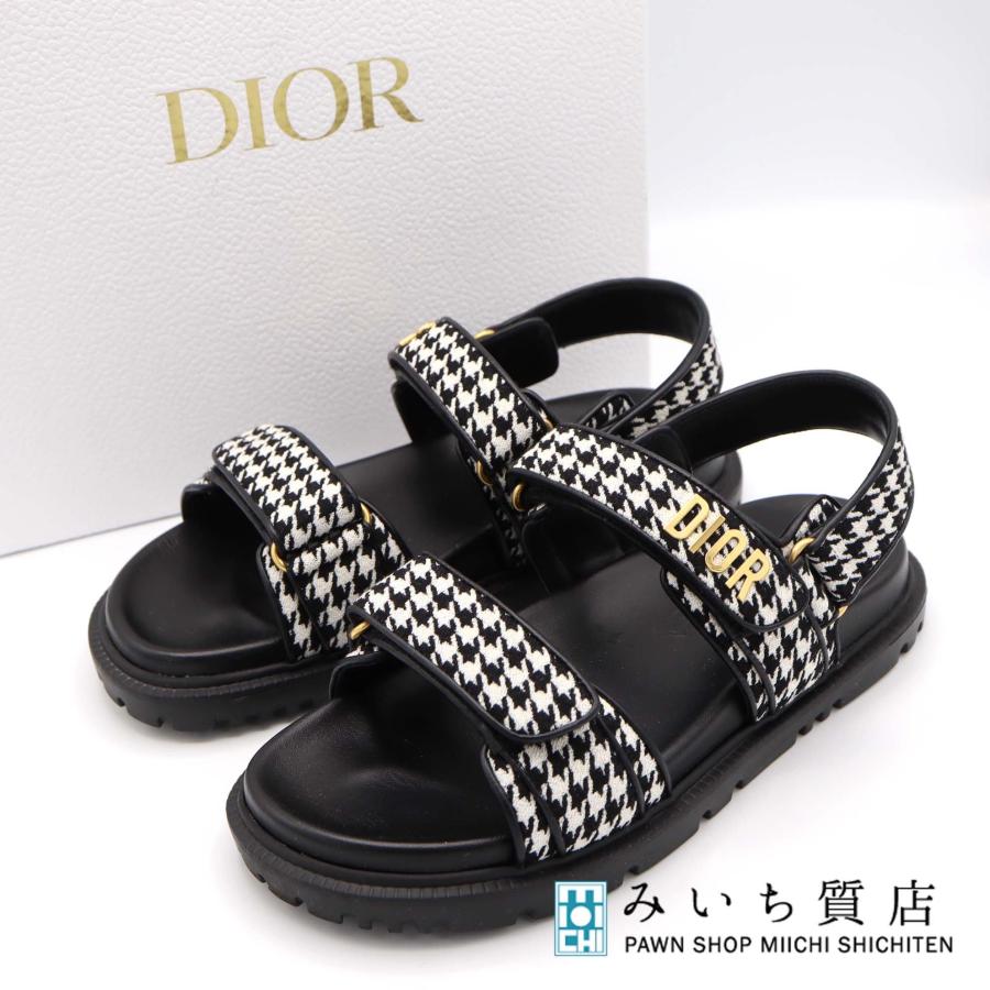 質屋 Christian Dior ディオール Dioract アクト サンダル MT0523 千鳥