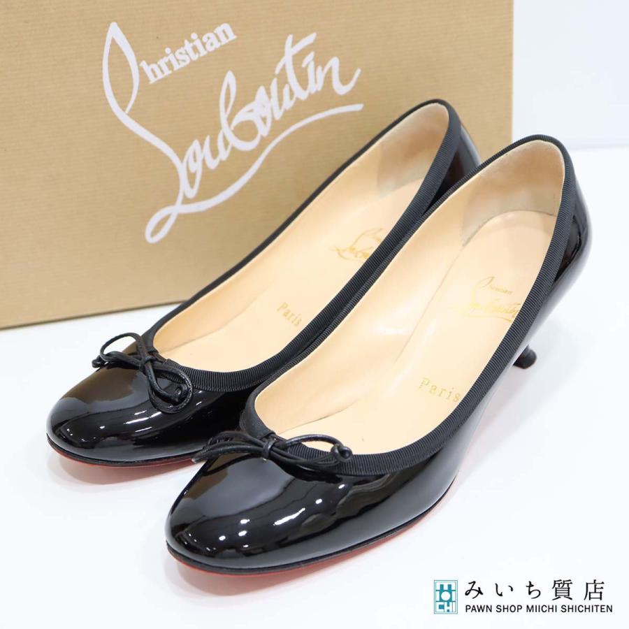 Christian Louboutin ブラック ハイヒール 37サイズ 質屋 Christian Louboutin クリスチャン ルブタン リボン ヒール