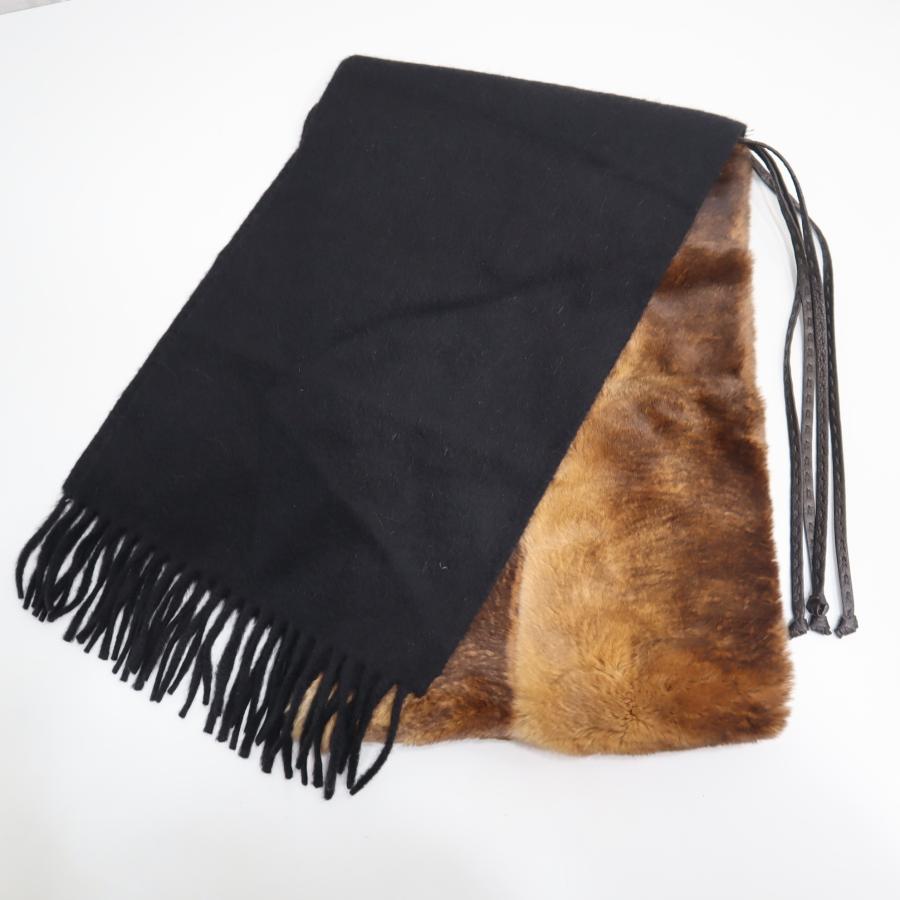 質屋 FENDI フェンディ キャンディストール マフラー カシミア ミンク 
