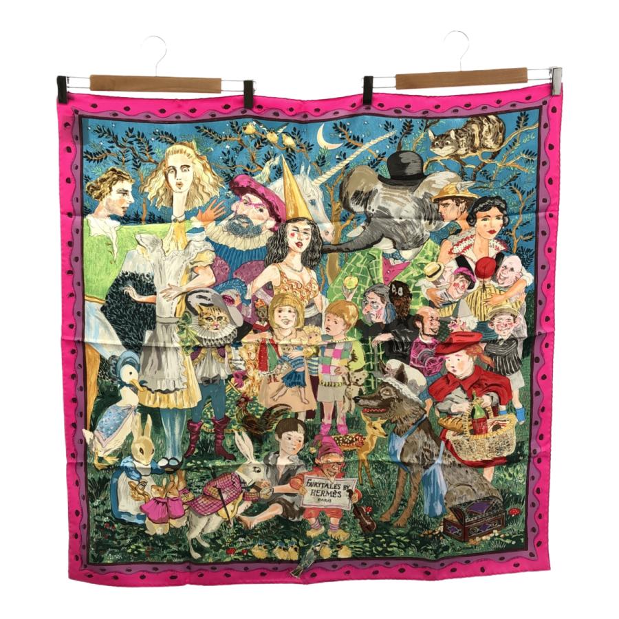 268 HERMES エルメス スカーフ カレ90 おとぎ話 質屋 HERMES