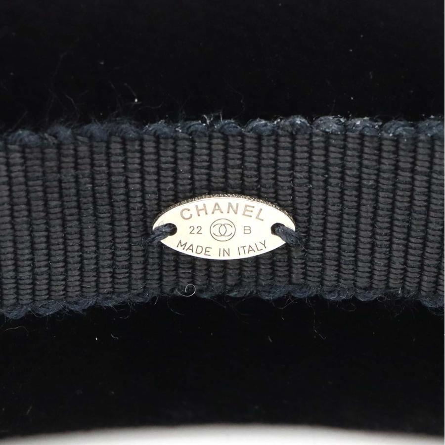 質屋 CHANEL シャネル カチューシャ ベロア AA8558 ココマーク 22B