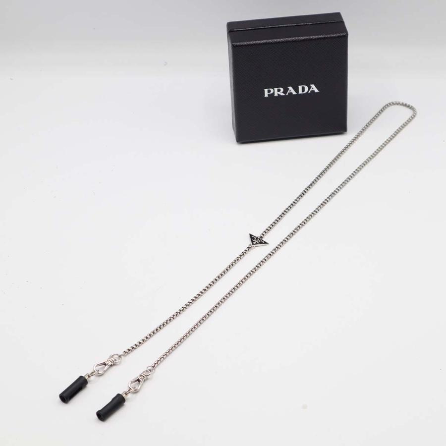 質屋 PRADA プラダ イヤホンチェーン メタルチェーン 三角ロゴ AirPods