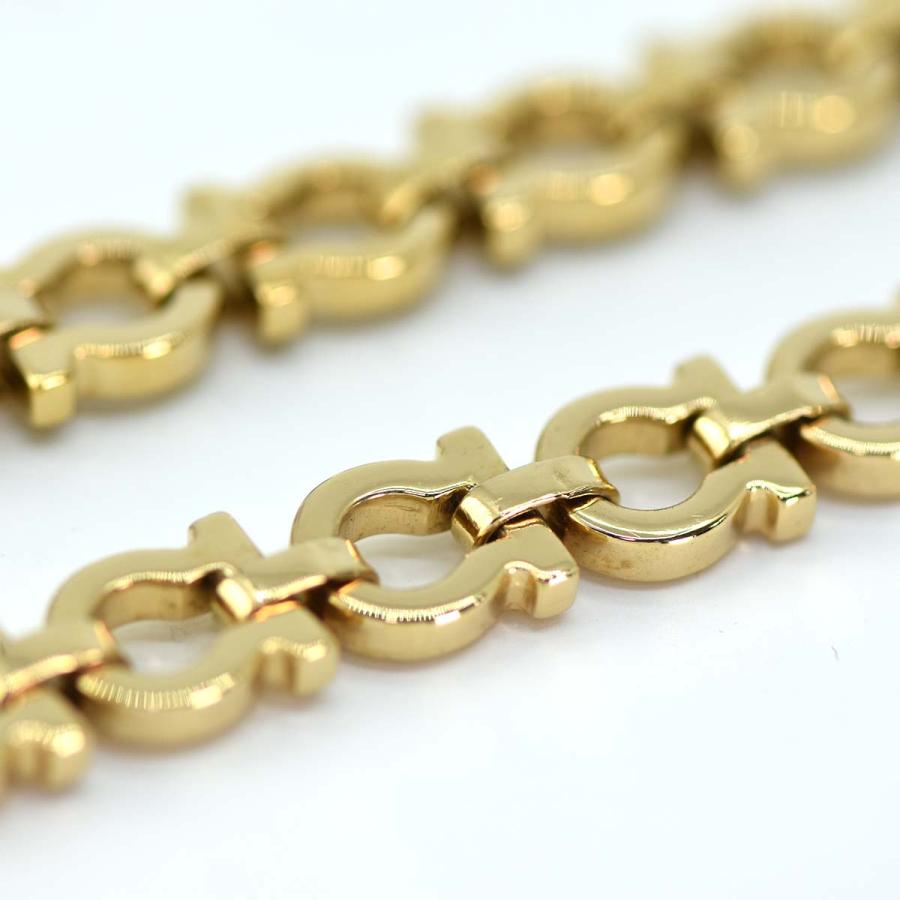 極美品 Ferragamo フェラガモ ネックレス ガンチーニ ゴールド 付属品 質屋 フェラガモ ガンチーニ ネックレス GP Ferragamo ゴールド