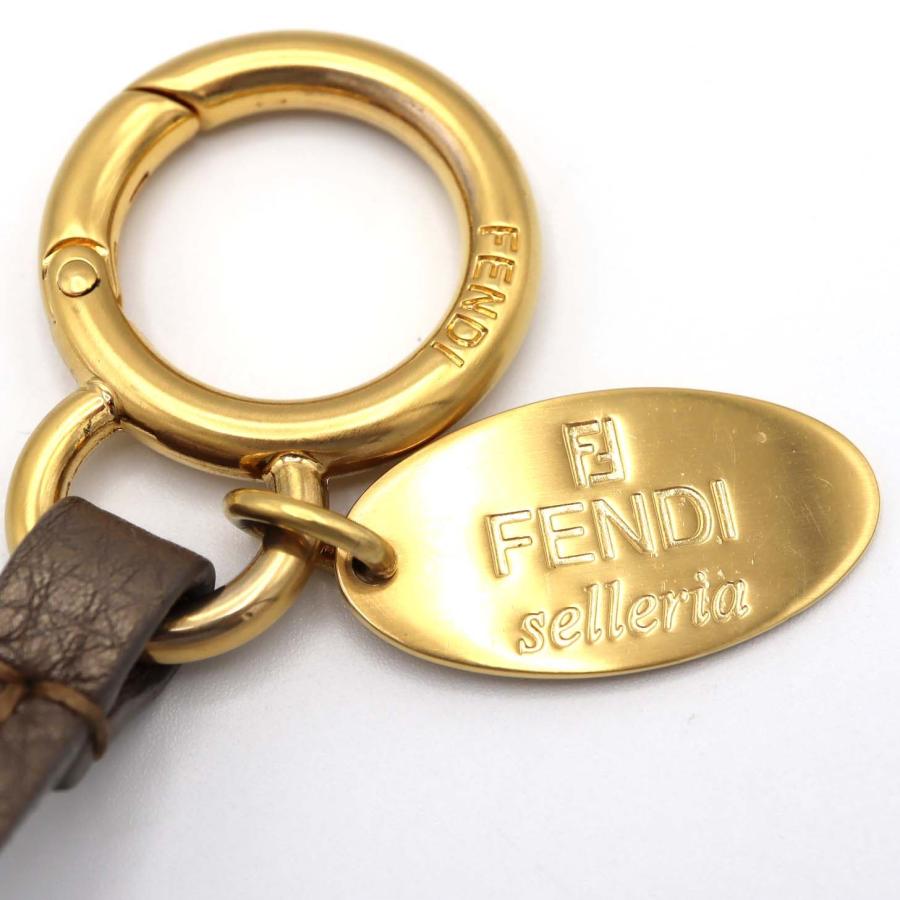 質屋 FENDI フェンディ チャーム ポンポンチャーム ファー グレー